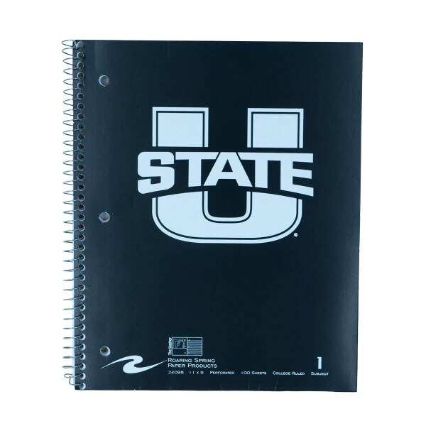 Black 1 Subject Imprinted U-State Notebook